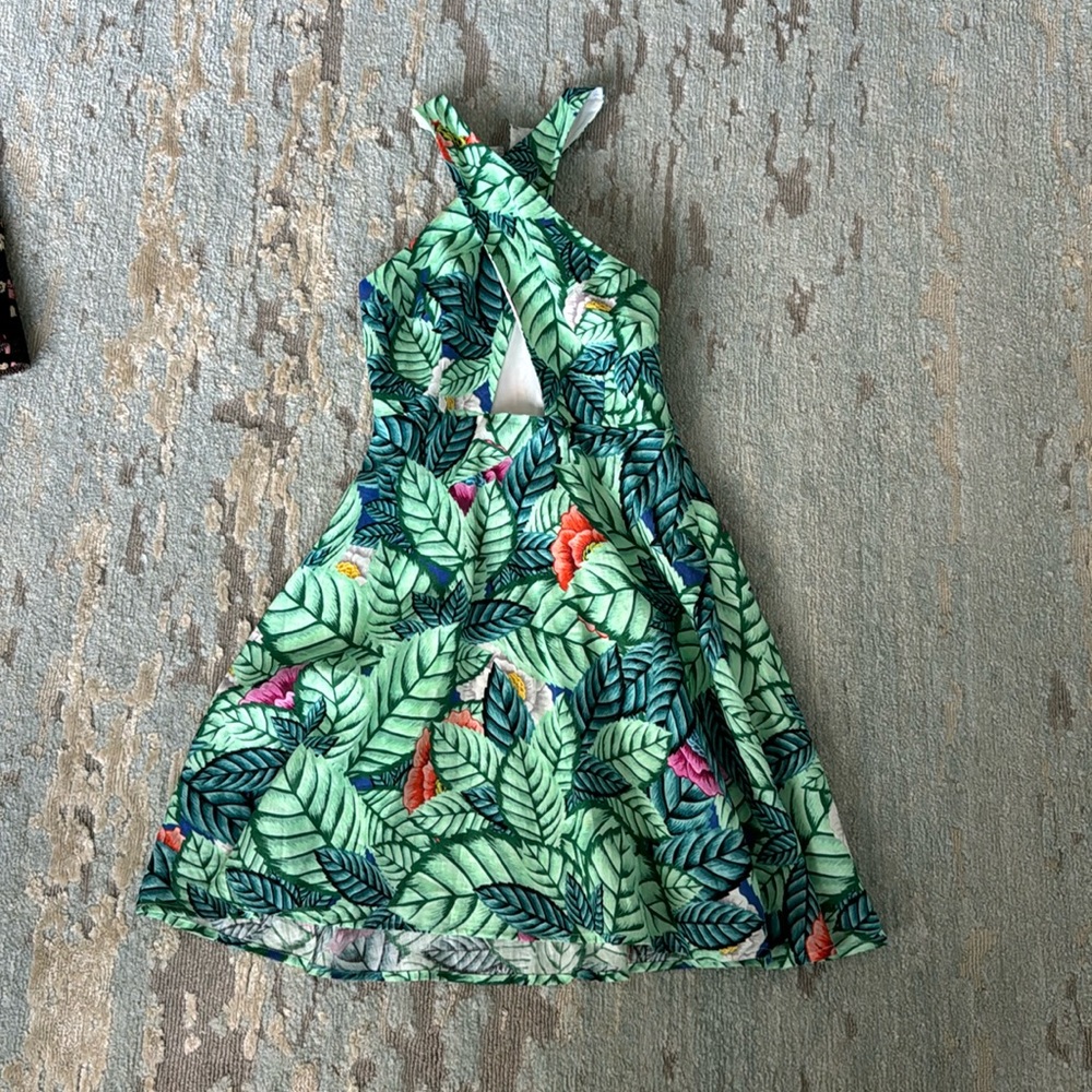 Mara Hoffman tropical print halter dress